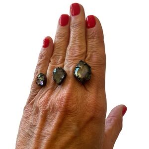 Kendra Scott Triple Ring Black Mother of Pearl